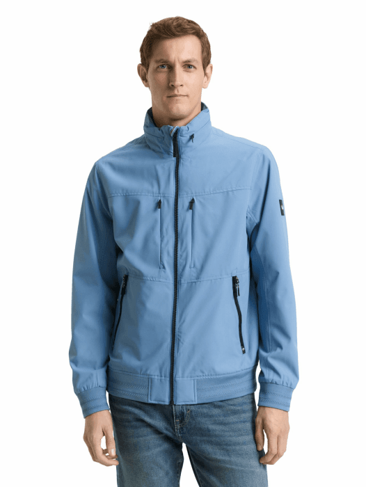 TOM TAILOR Herren Blouson-Jacke mit Stehkragen S 37684 - Marine Blue Angebot bei HelloDeals