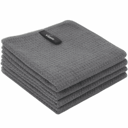 VIVOTE Mikrofasertücher Barista Tuch Grau Waffeltuch Spüllappen 280g/m² | Waschbar Spültuch für Küche, schnell trocknendes Reinigungstuch Fusselfrei 33 cm X 33 cm 4 Stück Grau 33 x 33 cm Angebot bei HelloDeals