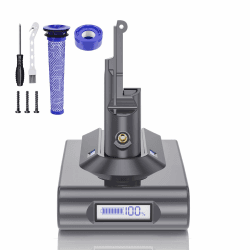 Akku für Dyson V8, Ersatzakku für Dyson V8 Staubsauger (mit LCD-Display) | Ersatz 21,6V für Dyson V8 SV10 Akku, Kompatibel mit Animal Absolute Motorhead Fluffy Staubsaugern (mit Zubehör) Angebot bei HelloDeals