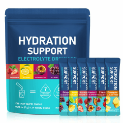 Hydration support, Elektrolyte Pulver, 30 Sticks, Elektrolyten zur besseren Wasseraufnahme für Sport & schnelle Erholung, ohne Zucker, vegan, glutenfrei– fördert Flüssigkeitsbalance, Energie Angebot bei HelloDeals
