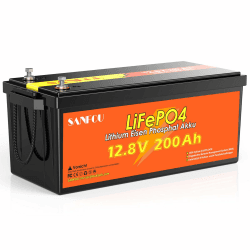 12V 200Ah LiFePO4 Batterie, 2560Wh Lithium Akku mit 100A BMS, 5000-15000 Mal Deep Cycle Batterien, Unterstützung 4S4P, perfekt als Stromquelle für Wohnmobile Camping 12.8V 200AH 12.8V 200AH Angebot bei HelloDeals