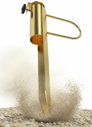4smile Schirmständer Erdspieß aus Metall – Bodenhülse Sonnenschirm für Strand & GartenStabiler, Sonnenschirmhalter Rasendorn Gold Angebot bei HelloDeals