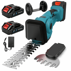 Akku-Heckenschere für Makita Akkus,2-in-1 Akku Grasschere und Strauchschere | Elektrische Gartenschere mit 2x2,0Ah Batterien & Ladegerät,Schnittbreite 12cm, Schnittlänge 23cm, für Garten,Hof und Rasen Angebot bei HelloDeals
