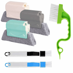Fensterrillen-Reinigungsbürsten, 6 Stück, Haushalts-Tiefenreinigungswerkzeug, magisches Fensterbank-Reinigungswerkzeug für Schiebetür, Rollladen, Klimaanlage, Badezimmer/Dusche, Jalousien Angebot bei HelloDeals