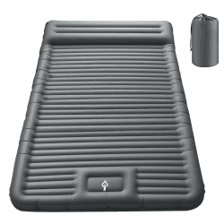 Isomatte Camping, 12CM Ultradicke Camping Luftmatratze mit Fußpumpe | Aufblasbare Matratze Kleines Packmaß, Ultraleichte Wasserdicht Outdoor Campingmatte Schlafmatte für Wandern, Zelt Doppelt-grau Angebot bei HelloDeals