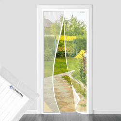 Fliegengitter tür 80x230cm, design4door Fliegengitter Balkontür Weiß, Keine Stechmücken, Gesundes Leben 80x230cm Weiß Angebot bei HelloDeals