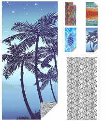 Strandtuch Mikrofaser XXL Strandhandtuch Microfaser 180x90 Palme | Badetuch Strand Handtuch Groß Dünn Leicht Microfasertuch Strandbadetuch Schnelltrocknendes Strand Tuch Beach Towel Kokospalme Angebot bei HelloDeals
