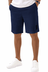 Kurze Hosen Herren Sweatshorts Herren Baumwolle，Sommer-Sportshorts mit Taschen & elastischem Bund für Casual ，Jogging ，Training Dunkelblau M Angebot bei HelloDeals