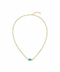 Lacoste Gliederhalskette Für Männer und Frauen Kollektion ARTHOR aus Edelstahl mit Ionenplattierung in Gelbgold verziert mit Kristallen - 2040612 Angebot bei HelloDeals