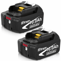 2 Stück 10.0Ah Ersatzakku für Makita Akku 18V 10Ah | BL1860B BL1850B BL1890 BL1840B BL1830B BL1820B Kompatibel mit Werkzeugen der 18-V-LXT-Serie mit LED-Anzeige Schwarz-2P Angebot bei HelloDeals