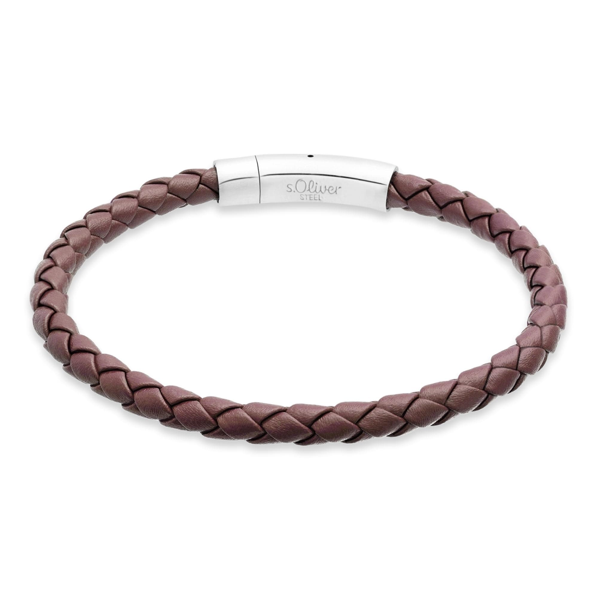 s.Oliver Herren Schmuck – Armband aus Leder mit Edelstahldetails – Klassisch, Zeitlos und Maskulin – Perfekte Geschenkidee Minimal Braun Angebot bei HelloDeals