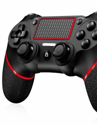Shiptree Wireless Controller für PS-4, Game Controller Kompatibel mit P4/Slim/Pro/PC, mit Dual Vibration/6-Achsen Gyro/Audio Jack/Hochpräzises Touchpanel, 360°-Joystick Präzise Kontrolle Angebot bei HelloDeals
