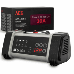 AEG Mikroprozessor Batterieladegerät LT 20, 20A für 12/24V Autobatterien, 9-stufig, Power Supply, intelligente Ladefunktion, automatischer Temperaturausgleich, Schwarz/Grau 20 Ampere Ladegerät 20A Angebot bei HelloDeals
