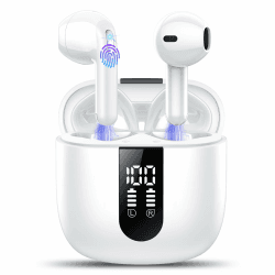 Bluetooth Kopfhörer, In Ear Kopfhörer Kabellos Bluetooth 5.4 Kabellose Kopfhörer mit 4 Mic, 2026 Kabellose Kopfhörer 50 Std ENC Noise Cancelling Earbuds Tiefer Bass, IP7 Wasserdicht Ohrhörer, USB-C Weiß Angebot bei HelloDeals