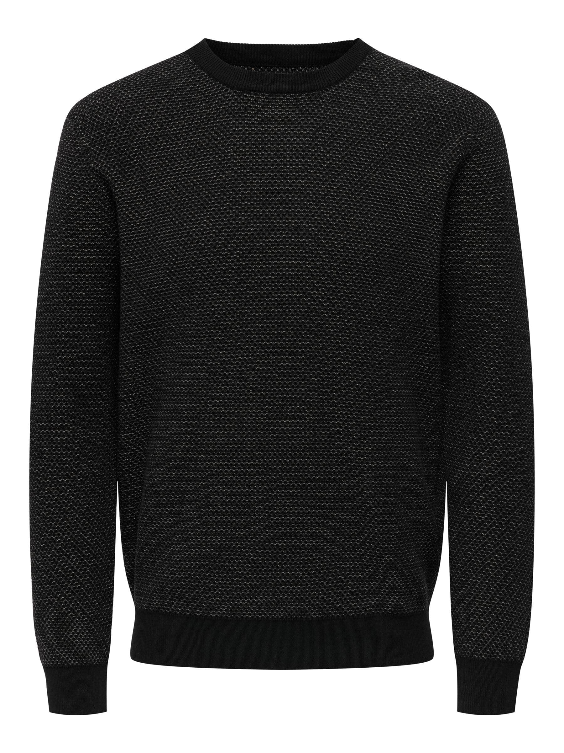 Only & Sons Male Strickpullover ONSMORGAN Pullover | Knitted Pullover L Schwarz Angebot bei HelloDeals