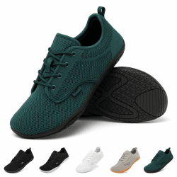 Geweo Unisex Barfußschuhe Sommer Barfuß Sneaker Bequem Sommer Sportschuhe | Breite Zehenbox,Zero-Drop Sohle,Leicht Barfuss Schuhe, Barefoot Shoes, Atmungsaktiv Minimalschuhe Laufschuhe 45 EU Weit Dunkelgrün Angebot bei HelloDeals