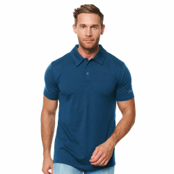 Merino.tech 100% Merino Poloshirt Herren Kurzarm & Langarm Outdoor Alltag | Atmungsaktive, Geruchshemmend Merino Shirt Herren, Schnelltrocknend, Thermo, Knitterfrei, Langarmshirt, für Büro und Freizeit L Denimblau Angebot bei HelloDeals