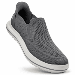 ODCKOI Slip On Sneaker Herren Slipper Ohne Schnürsenkel | Leichte, atmungsaktive Herren Schuhe zum Reinschlüpfen mit flexibler Sohle für Pendeln, Reise und tägliche Wege. 45 EU 1641 Dunkelgrau Angebot bei HelloDeals