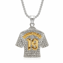 Pardofelis Fußball Anhänger Trikot, Nr. 7/10/19 Fussball Jersey Halskette Gold Silber Kette Fussball Anhänger, Fußballtrikot Anhänger Kette für Herren und Jungen Silber 19 Angebot bei HelloDeals