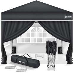 tillvex® Pavillon 3x3m Wasserdicht mit 4 Seitenteilen & 4er Set Sandsäcke | Pop-Up Faltpavillon Stabil & Winterfest | Gartenzelt Höhenverstellbar UV 50+ | Partyzelt mit Tasche Garten Camping Festival 3x3m mit 4 Seitenteilen 3 x 3 m, Anthrazit, mit 4 Wände Angebot bei HelloDeals