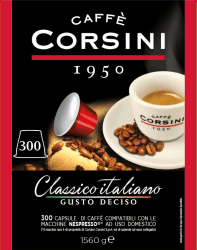 Caffè Corsini - Capsule Caffè Compatibili Nespresso® Classico Italiano, Gusto Deciso, 300 Capsule Angebot bei HelloDeals