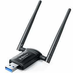 USB WLAN Stick Adapter für PC - Nineplus AX1800, Dualband 5GHz/2,4GHz WiFi 6 Stick mit WLAN Antennes, integrierter Treiber, USB 3.0 WiFi Dongle Adapter PC kompatibel mit Windows 11/10 Angebot bei HelloDeals