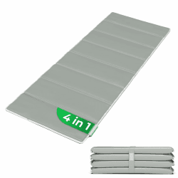 StarK Strandmatte klappbar leicht 190×60 cm gepolstert für Strand & Garten | Kompakt faltbar, wasserabweisend und ideal für Sand, Wiese und Kiesstrand – einfach transportiert und schnell verstaut. Hell-Grau Angebot bei HelloDeals