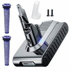 V7 Akku für Dyson, Ersatzakku für Dyson SV11 Kompatibel mit V7 SV11 Animal Motorhead Trigger Fluffy Matress Staubsauger 229687 225403 mit LED Display Angebot bei HelloDeals
