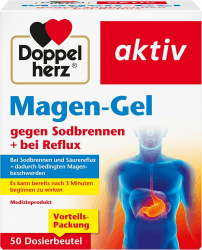Doppelherz Magen-Gel - gegen Sodbrennen + bei Reflux | Medizinprodukt bei Sodbrennen, Säurereflux und säurebedingten Magenbeschwerden - 50 Portionsbeutel 50 Stück Angebot bei HelloDeals