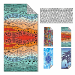 Strandtuch Mikrofaser XXL 180x90 Microfasertuch Strandhandtuch Boho | Badetuch Strand Handtuch Groß Strandbadetuch Damen Sandfrei Schnelltrocknend Microfaser Dünn Leicht Beach Towel Auffällige Bunte Boho-wüste Angebot bei HelloDeals