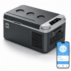 AS 25L Kompressor Kühlbox,12V/24V/230V Kühlbox für Auto und Zuhause, -18°C | Tragbare Elektrische Kühlbox Auto, APP Steuerung, Camping Kühlbox für Auto, LKW und Wohnmobil 25.0 liters Einzonen Angebot bei HelloDeals
