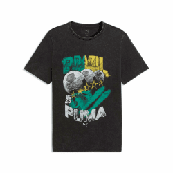 PUMA Herren Fanpack 90s Tee Tees (1er Pack) XS Puma Schwarz-pelé-gelb Angebot bei HelloDeals