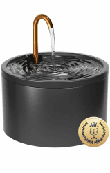 MISFANS Katzenbrunnen Keramik 2.1L, Trinkbrunnen für Katzen und Hunde, Ultra-leise Wasserautomat mit Kupferauslauf, Triple-Filtrationssystem, Hygienisch & Leicht zu Reinigen, Schwarz Schwarz + 2,1 L Angebot bei HelloDeals