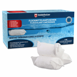 Veddelholzer 1 kg Flockungsmittel Pool Kartuschen 8 x 125g für Filteranlagen Sand & Glas. Pool Flockungsmittel als Poolreiniger, Poolklar, Poolpflege, Pool Reinigung, Pool Zubehör für klares Wasser. 1.0 Kilogramm Angebot bei HelloDeals