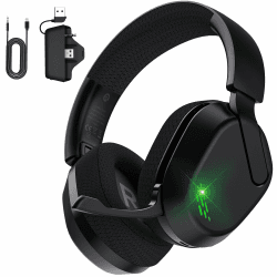 Gvyugke Gaming Headset Wireless für Xbox Series X|S, Xbox One, PS5, PC, Mac | 2.4GHz & Bluetooth 5.4 Kabelloses (≤20ms) & 3.5 mm Kabel Kopfhörer mit Noise-Cancelling Mikrofon, Flip-to-Mute Funktion Schwarz Angebot bei HelloDeals