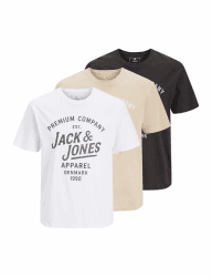 Jack & Jones Herren Jprbluzane Ss Tee FST 3pk Mp Jprbluzane Ss Tee FST 3Pk Mp (3er Pack) M Humus Angebot bei HelloDeals