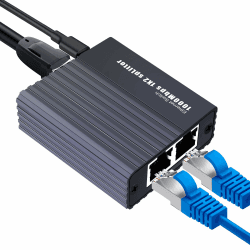 LAN Splitter 1 auf 2 1000Mbps Ethernet Splitter LAN Switch 2 Port, Netzwerk Switch Mit Type-C-Netzkabel RJ45 LAN Verteiler für Computer, Hub,Router, ADSL, Set-Top Box, Digital-TV usw. Angebot bei HelloDeals