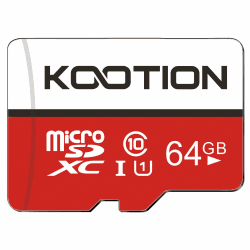 KOOTION Micro SD Karte 64GB Class10 Speicherkarte, Bis zu 80 MB/s Lesegeschwindigkeit, Mini SD Karte MicroSDXC Card Memory Karte A1 U1 UHS-I MicroSD Karte für Kameras Handy Tablets Android 64 GB Rot 1P Angebot bei HelloDeals