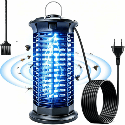 HOAMZ Insektenvernichter Elektrisch, 360° Mückenvernichter Lampe, 3 m Netzkabel UV Mückenlampe Hochspannung insektenfänger, Fliegenfalle elektrisch mückenfalle für Innen Auße, Anti Mücken, Fliegen Angebot bei HelloDeals