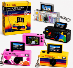 Nano Cam G6 NEW Model 2026 LK-030, Selfie Function, Mini Keychain Digitalkamera mit Flip-Up-Screen, Retro-Design,Retro Cam, bis 128GB (Lemon Yellow) Angebot bei HelloDeals