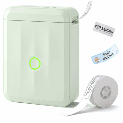 NIIMBOT D110 Mini Etikettendrucker, Bluetooth Etikettiergerät Beschriftungsgerät Selbstklebend Tragbares Label Printer Unterstützt iOS Android, Geeignet für Namensschilder Zuhause Schule, Grün Drucker + 1 Etikettenrolle Grün Angebot bei HelloDeals