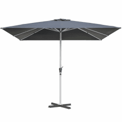 RANSENERS Sonnenschirm 300 x 300 cm mit Kreuzfuß, 8 Rippen, Extra Dicker Gewebe, UV 50+, für Garten, Terrasse, Cafe im Freien Grau Angebot bei HelloDeals