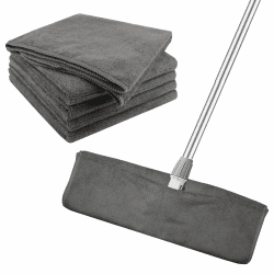 VIVOTE Putzlappen Boden Bodentücher 5 Stück 40x60cm Vielseitig einsetzbar | Mikrofaser Bodenreinigungstuch, Austauschbares Mopp-Pad, Passend für Verschiedene Mopps, Hochsaugfähig, Wiederverwendbar Grau 2 Angebot bei HelloDeals