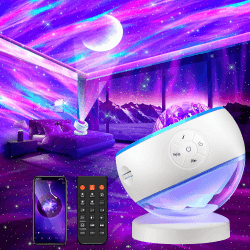 Sternenhimmel Projektor Mädchen Geschenke, 15 White Noise Galaxy Projector | 300-Lichtmodi,5 Mondlichter-Moonlight,1/2/4 Hrs Timer,Fernbedienung,Helligkeit Einstellbar,Aurora,Geschenke für Frauen,Deko Weiß Angebot bei HelloDeals