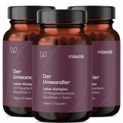 miavola® der Umwandler ® Schilddrüsen & Leber Komplex mit Mariendistel, Artischocke, Cholin, Glutathion, Selen, NAC + weitere Aminosäuren - 180 Kapseln hochdosiert & vegan 42.35 g (3er Pack) Angebot bei HelloDeals