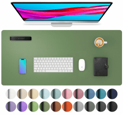 Aothia Schreibtischunterlage,PU Leder Große Mauspad,80x40cm Olivgrün | Rutschfeste Schreibtisch Unterlage, Tischunterlage, Multifunktional Mouse mat, Schreibtisch Organizer für Büro/Home-Office 40 x 80 cm Olive Green Angebot bei HelloDeals
