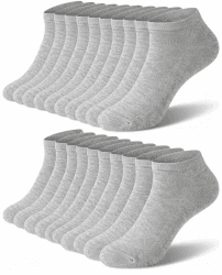 Sneaker Socken Herren Damen Baumwolle 10 Paar Sneakersocken Schwarz Weiß Grau 35-38 Grau Angebot bei HelloDeals