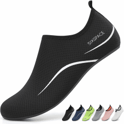 Sixspace Unisex Badeschuhe Wasserschuhe mit Rutschfester Sohle, Gr.34-47 | Schnelltrocknende Schwimmschuhe Strandschuhe Aquaschuhe für Damen und Herren, Ideal für Strand, Pool, Fluss,Surfen und Yoga 39 EU 487 Schwarz Angebot bei HelloDeals