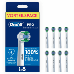 Oral-B Aufsteckbürsten Pro Precision Clean 8er | Original Zahnbürstenaufsatz für Elektrische Zahnbürste, Zahnreinigung für Täglich Frischen Atem 8 Stück Angebot bei HelloDeals