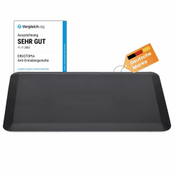 Ergotopia Anti-Ermüdungsmatte für Steharbeitsplätze - Ergonomische Arbeitsplatzmatte für gesundes & schmerzfreies Stehen - rutschfeste Stehmatte aus umweltfreundlichem PU (Schwarz) Angebot bei HelloDeals